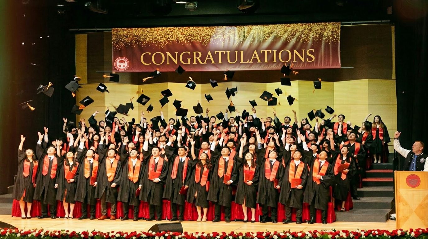 Tossing of the Mortar Boards
